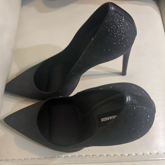 DSQUARED2 GLITTER HEEL BLACK PUMPS SIZE 40 - Picture 4 of 12
